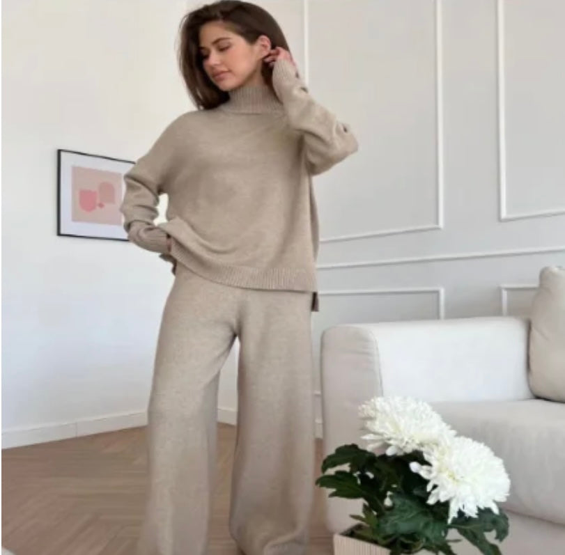 Turtleneck Sweater + Pants Set