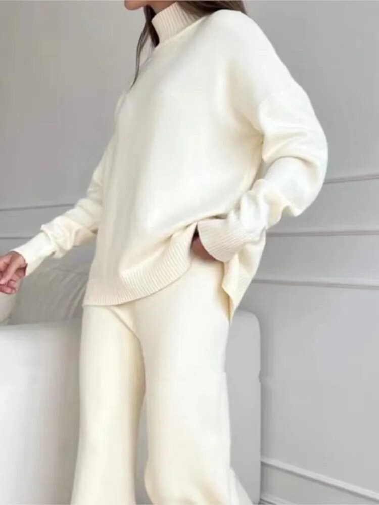 Turtleneck Sweater + Pants Set